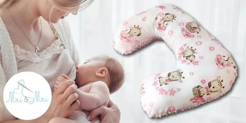 Poduszka do karmienia żyrafki różowe