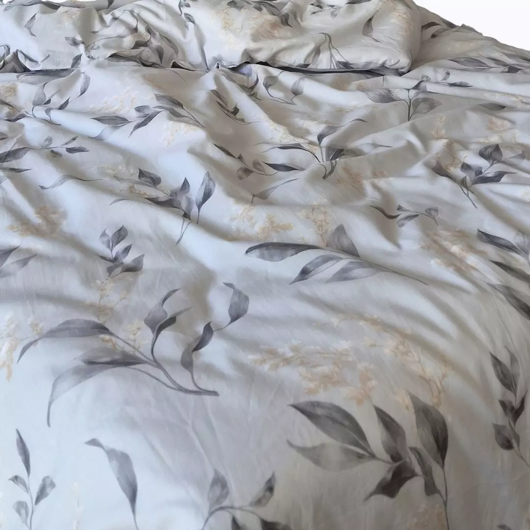 Certyfikat Oeko-Tex Standard 100 bezpieczna bawełniana poszewka na poduszkę profilowaną Botanic Grey