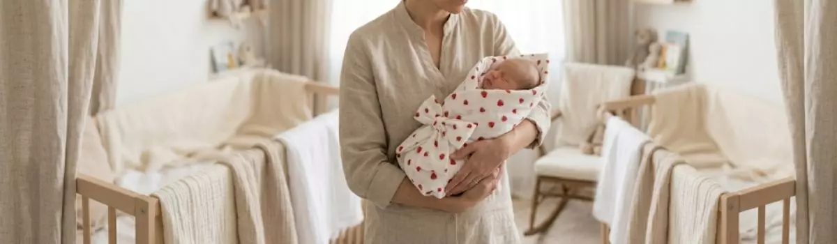 Miękki i bezpieczny rożek niemowlęcy - idealny do szpitalnej wyprawki.
