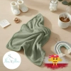 Kocyk Niemowlęcy 100x75 Minky Plush Dwustronny Szałwia
