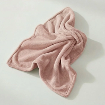 Kocyk Niemowlęcy 100x75 Minky Plush Dwustronny brudny róż