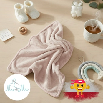 Kocyk Niemowlęcy 100x75 Minky Plush Dwustronny Róż