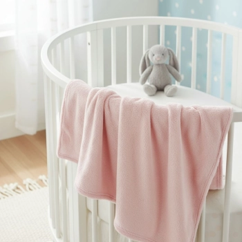 Kocyk Niemowlęcy 100x75 Minky Plush Dwustronny Róż