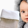 Gruby zimowy kocyk niemowlęcy 100x75 Polar Minky Ecru Beż