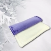 Gruby zimowy kocyk niemowlęcy 100x75 Polar Minky Ecru Fiolet