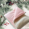 Gruby zimowy kocyk niemowlęcy 100x75 Polar Minky Ecru Róż