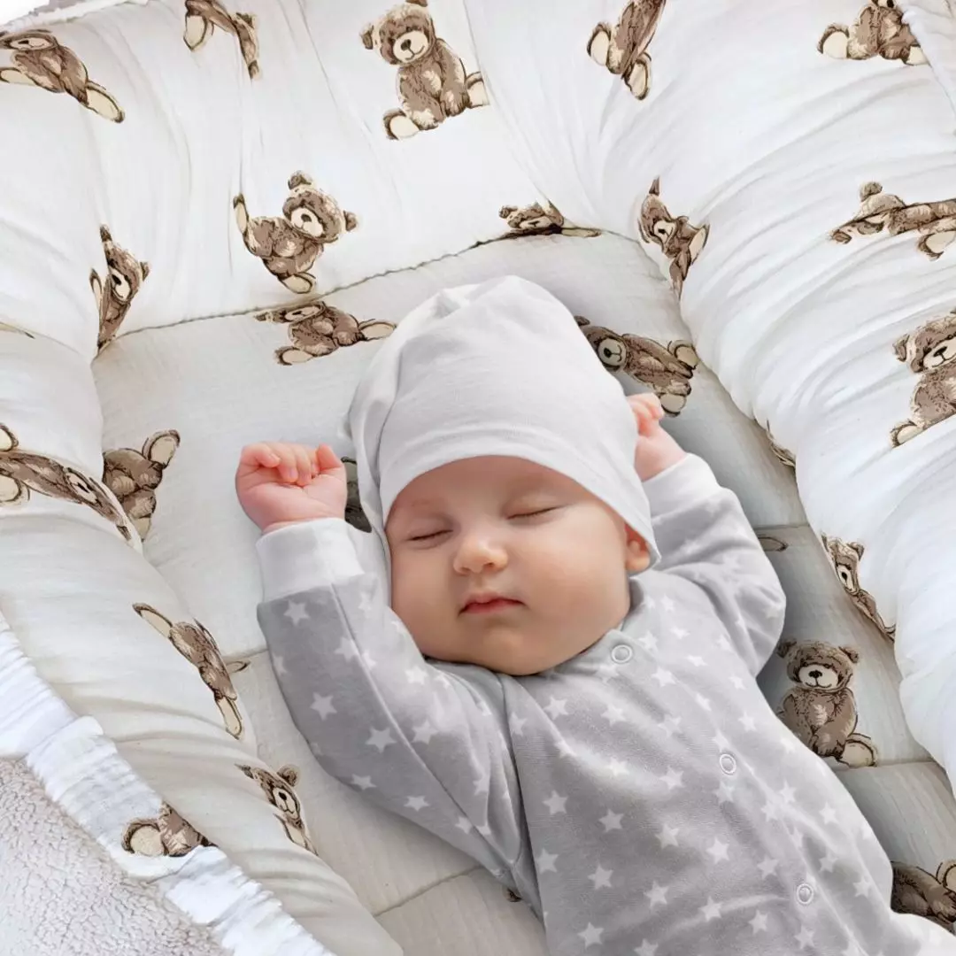 Kokon muślinowy dla niemowlaka Misie
