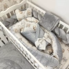 Zestaw pościeli niemowlęcej 7w1 Mu&Mu Misie Boho Beż kompozycja