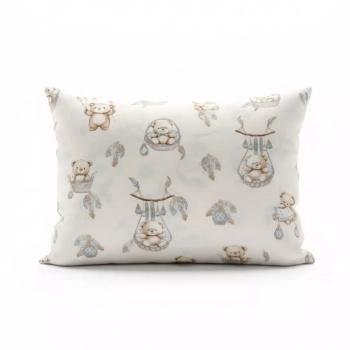 Poszewka na poduszkę 60x40 Misie boho beż