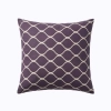 Poszewka na poduszkę Jasiek 40x40 cm Modern Line, fioletowa bawełna w geometryczny wzór, zdjęcie produktowe Mu&Mu