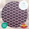 Grafika prezentująca wzór Modern Line z logo Mu&Mu Home oraz certyfikatem Oeko-Tex, produkt polski