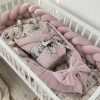 Zestaw pościeli 5 elementów Wyprawka niemowlęca dla dziewczynki Retro Bloom