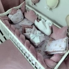 Komplet Pościel do łóżeczka z ochraniaczem Łabędzi sen 8el.