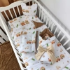 Komplet pościeli niemowlęcej do łóżeczka Pociągi , rożek, kocyk