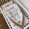 Komplet pościeli niemowlęcej do łóżeczka Pociągi, kokon,