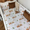 Komplet pościeli niemowlęcej do łóżeczka Pociągi - ochraniacz
